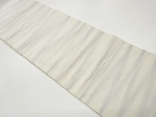 手織り紬変わり横段模様織出し洒落袋帯